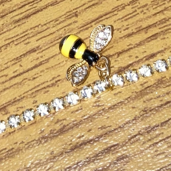 Bee tennis anklet - Picture 2 of 4